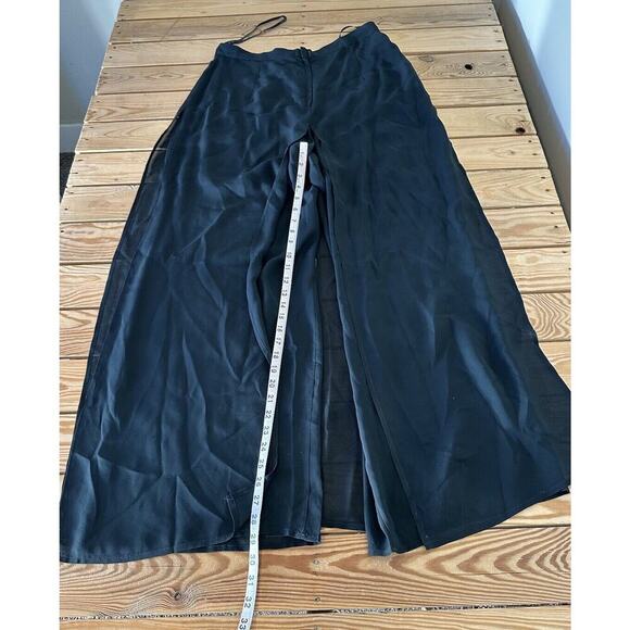Vintage Made In USA Tadashi Silky Wide Leg Pants Size 18 Women’s Black - Picture 7 of 8